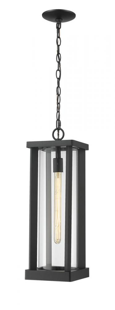 Z-Lite Glenwood 1 Light Outdoor Chain Mount Ceiling Fixture in Black Finish Model: 586CHB-BK