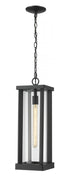Z-Lite Glenwood 1 Light Outdoor Chain Mount Ceiling Fixture in Black Finish Model: 586CHB-BK