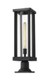 Z-Lite Glenwood 1 Light Outdoor Pier Mounted Fixture in Black Finish Model: 586PHBR-533PM-BK