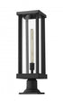 Z-Lite Glenwood 1 Light Outdoor Pier Mounted Fixture in Black Finish Model: 586PHBR-533PM-BK