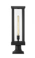 Z-Lite Glenwood 1 Light Outdoor Pier Mounted Fixture in Black Finish Model: 586PHBR-533PM-BK