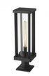Z-Lite Glenwood 1 Light Outdoor Pier Mounted Fixture in Black Finish Model: 586PHBR-533PM-BK