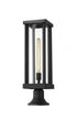 Z-Lite Glenwood 1 Light Outdoor Pier Mounted Fixture in Black Finish Model: 586PHBR-553PM-BK
