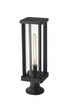 Z-Lite Glenwood 1 Light Outdoor Pier Mounted Fixture in Black Finish Model: 586PHBR-553PM-BK