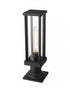 Z-Lite Glenwood 1 Light Outdoor Pier Mounted Fixture in Black Finish Model: 586PHMR-533PM-BK