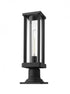 Z-Lite Glenwood 1 Light Outdoor Pier Mounted Fixture in Black Finish Model: 586PHMR-533PM-BK