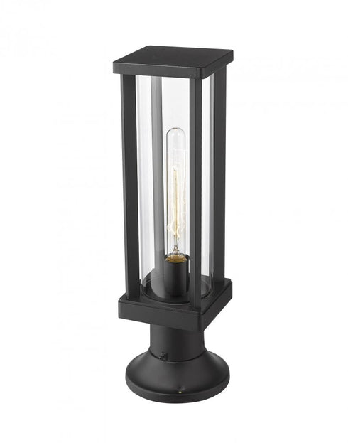 Z-Lite Glenwood 1 Light Outdoor Pier Mounted Fixture in Black Finish Model: 586PHMR-553PM-BK