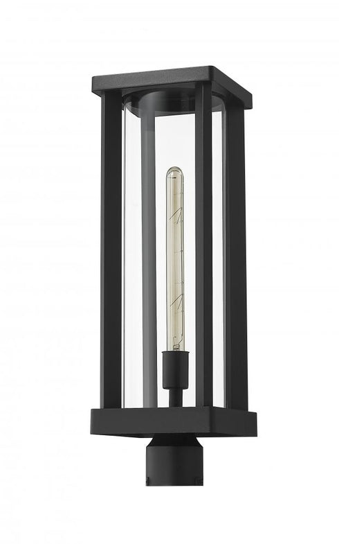 Z-Lite Glenwood 1 Light Outdoor Post Mount Fixture in Black Finish Model: 586PHBR-BK