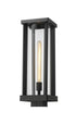 Z-Lite Glenwood 1 Light Outdoor Post Mount Fixture in Black Finish Model: 586PHBS-BK