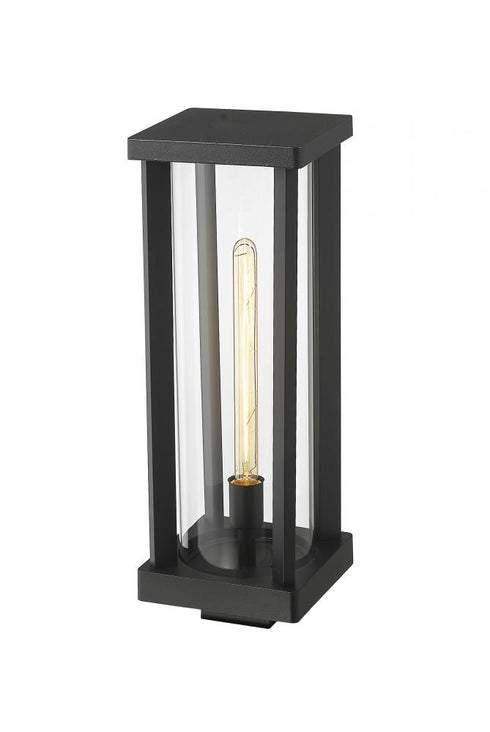 Z-Lite Glenwood 1 Light Outdoor Post Mount Fixture in Black Finish Model: 586PHBS-BK