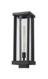 Z-Lite Glenwood 1 Light Outdoor Post Mount Fixture in Black Finish Model: 586PHBS-BK