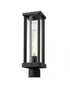 Z-Lite Glenwood 1 Light Outdoor Post Mount Fixture in Black Finish Model: 586PHMR-BK