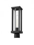 Z-Lite Glenwood 1 Light Outdoor Post Mount Fixture in Black Finish Model: 586PHMR-BK