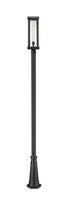 Z-Lite Glenwood 1 Light Outdoor Post Mounted Fixture in Black Finish Model: 586PHBR-519P-BK