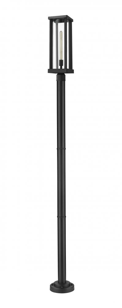 Z-Lite Glenwood 1 Light Outdoor Post Mounted Fixture in Black Finish Model: 586PHBR-567P-BK