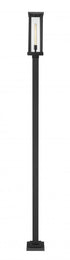 Z-Lite Glenwood 1 Light Outdoor Post Mounted Fixture in Black Finish Model: 586PHBS-536P-BK