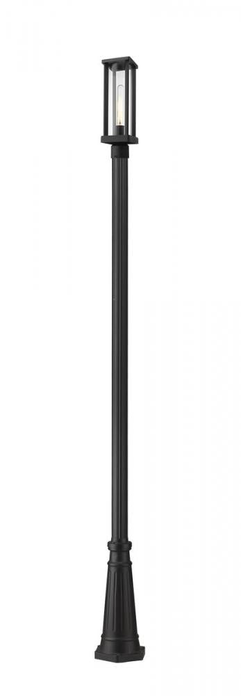 Z-Lite Glenwood 1 Light Outdoor Post Mounted Fixture in Black Finish Model: 586PHMR-519P-BK
