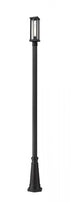 Z-Lite Glenwood 1 Light Outdoor Post Mounted Fixture in Black Finish Model: 586PHMR-519P-BK