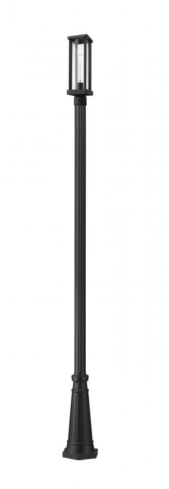 Z-Lite Glenwood 1 Light Outdoor Post Mounted Fixture in Black Finish Model: 586PHMR-519P-BK