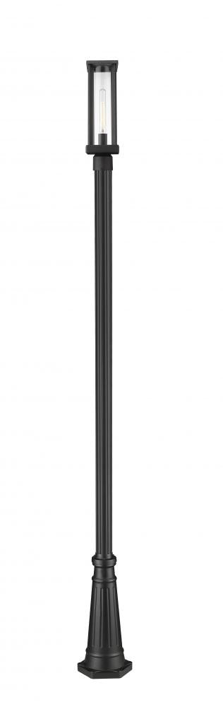 Z-Lite Glenwood 1 Light Outdoor Post Mounted Fixture in Black Finish Model: 586PHMR-519P-BK
