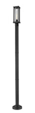 Z-Lite Glenwood 1 Light Outdoor Post Mounted Fixture in Black Finish Model: 586PHMR-567P-BK