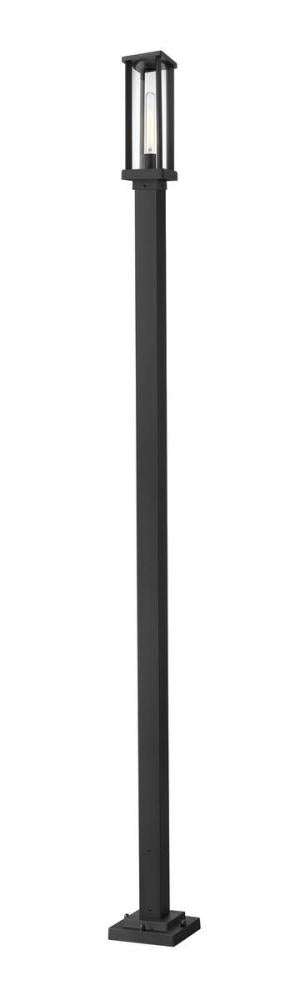 Z-Lite Glenwood 1 Light Outdoor Post Mounted Fixture in Black Finish Model: 586PHMS-536P-BK