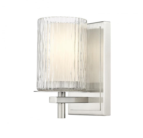 Z-Lite Grayson 1 Light Wall Sconce in Brushed Nickel Finish Model: 1949-1S-BN