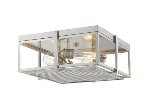 Z-Lite Halcyon 3 Light Flush Mount in Brushed Nickel Finish Model: 724F15-BN