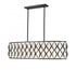 Z-Lite Harden 10 Light Linear Chandelier in Matte Black Finish Model: 1948-42L-MB