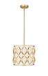 Z-Lite Harden 3 Light Pendant in Matte Black Finish Model: 1948P12-MB