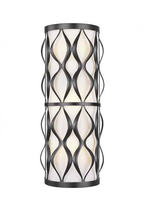 Z-Lite Harden 3 Light Wall Sconce in Matte Black Finish Model: 1948-3S-MB