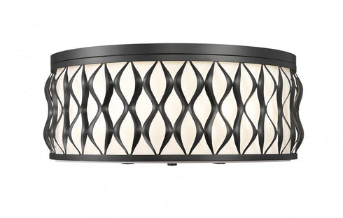 Z-Lite Harden 5 Light Flush mount in Matte Black Finish Model: 1948F20-MB