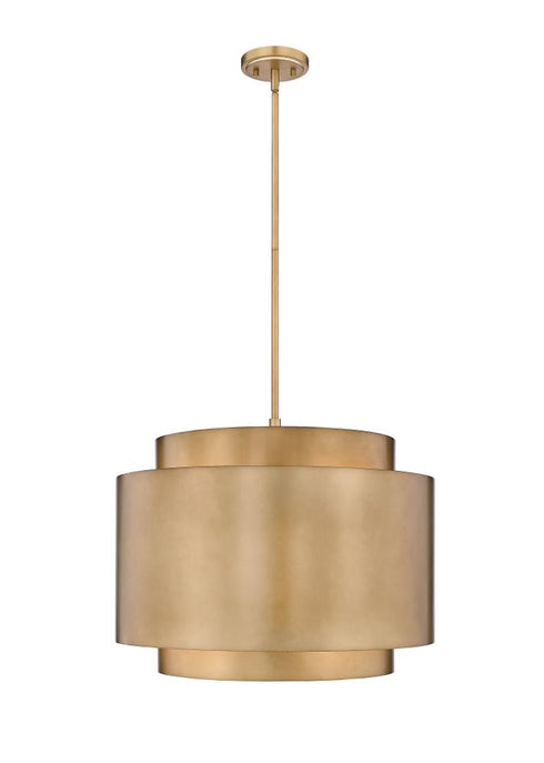 Z-Lite Harlech 4 Light Chandelier in Rubbed Brass Finish Model: 739P32-RB