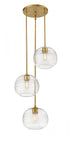 Z-Lite Harmony 3 Light Chandelier in Brushed Nickel Finish Model: 486P10-3R-BN