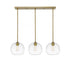 Z-Lite Harmony 3 Light Linear Chandelier in Olde Brass Finish Model: 486P10-3L-OBR