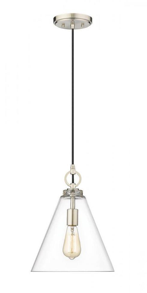 Z-Lite Harper 1 Light Pendant in Brushed Nickel Finish Model: 3034P11-BN