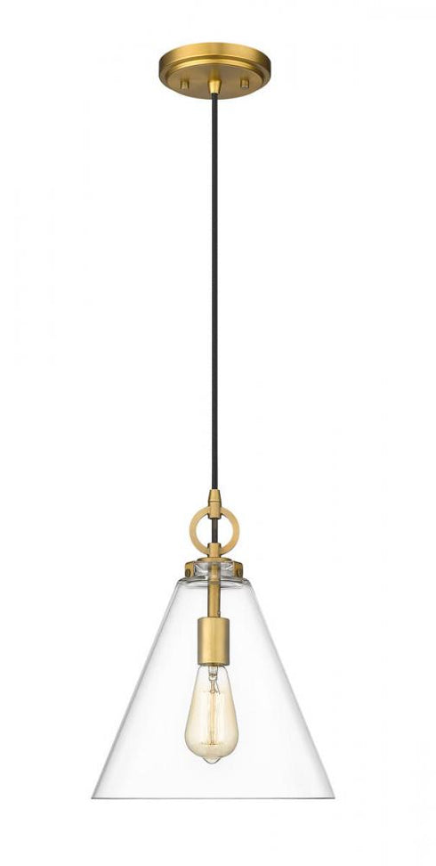 Z-Lite Harper 1 Light Pendant in Brushed Nickel Finish Model: 3034P11-BN