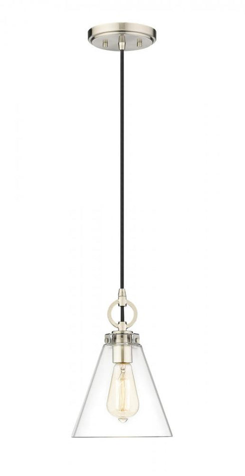 Z-Lite Harper 1 Light Pendant in Brushed Nickel Finish Model: 3034P8-BN