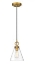 Z-Lite Harper 1 Light Pendant in Brushed Nickel Finish Model: 3034P8-BN