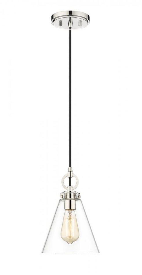 Z-Lite Harper 1 Light Pendant in Brushed Nickel Finish Model: 3034P8-BN