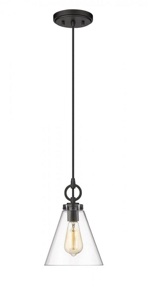 Z-Lite Harper 1 Light Pendant in Brushed Nickel Finish Model: 3034P8-BN