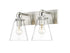 Z-Lite Harper 2 Light Vanity in Brushed Nickel Finish Model: 483-2V-BN