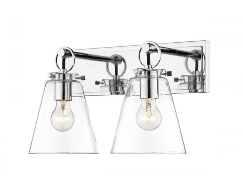 Z-Lite Harper 2 Light Vanity in Brushed Nickel Finish Model: 483-2V-BN