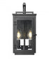 Z-Lite Hartwell 2 Light Outdoor Wall Light in Sand Black Finish Model: 5019S-BK