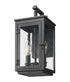 Z-Lite Hartwell 2 Light Outdoor Wall Light in Sand Black Finish Model: 5019S-BK
