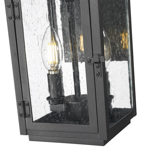 Z-Lite Hartwell 2 Light Outdoor Wall Light in Sand Black Finish Model: 5019S-BK