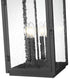 Z-Lite Hartwell 4 Light Outdoor Chain Mount Ceiling Fixture in Sand Black Finish Model: 5019CHB-BK