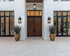 Z-Lite Hartwell 4 Light Outdoor Chain Mount Ceiling Fixture in Sand Black Finish Model: 5019CHB-BK