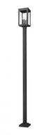 Z-Lite Hartwell 4 Light Outdoor Post Mounted Fixture in Sand Black Finish Model: 5019PHBS-536P-BK