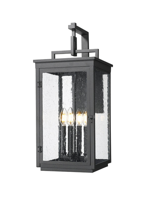 Z-Lite Hartwell 4 Light Outdoor Wall Light in Sand Black Finish Model: 5019B-BK